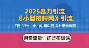 2025最新暴力引流方法，招聘平台一天引流300+，日变现多张，专业人士力荐-就爱副业网