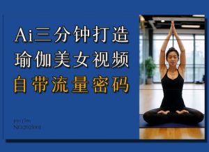 Ai3分钟打造瑜伽美女视频，自带流量密码-就爱副业网
