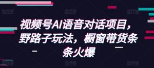视频号AI语音对话项目，野路子玩法，橱窗带货条条火爆-就爱副业网