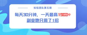 副业她只用了1招，每天30分钟，无脑二创，一天最高1.5k-就爱副业网