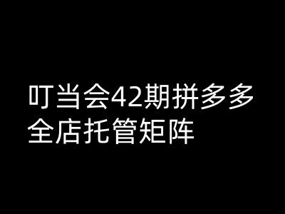 久爱副业网,网赚项目,网赚论坛博客网分享叮当会拼多多打爆班原创高阶技术第42期，拼多多全店托管矩阵