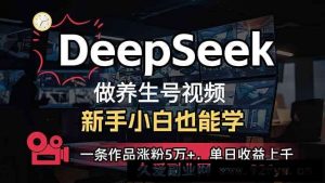 （14270期）小白用DeepSeek做养生号，一条作品涨粉5万+，单日收益上千-就爱副业网