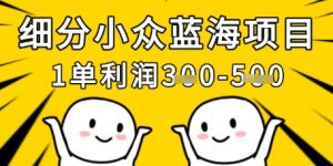 细分小众蓝海项目，一单利润3张，每月收入稳定过1w+-就爱副业网