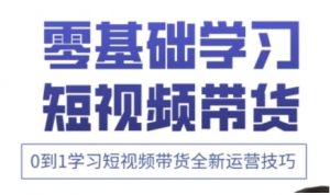快手运营+高阶剪辑实战课，0到1学习短视频带货全新运营技巧-就爱副业网