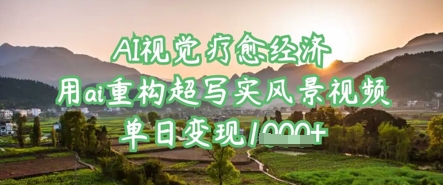 久爱副业网,网赚项目,网赚论坛博客网分享AI视觉疗愈经济：用ai重构超写实风景视频，单日变现多张