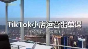 TikTok小店运营出单课，从开店选品、运营出单、发货回款，进行全流程讲解-就爱副业网