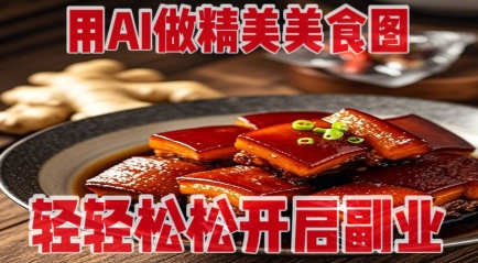 久爱副业网,网赚项目,网赚论坛博客网分享用AI做精美美食图，无需专业设备拍摄，轻轻松松开启副业