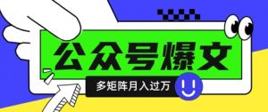 使用DeepSeek十分钟写100篇公众号爆文，多账号矩阵操作轻松月入过W-就爱副业网