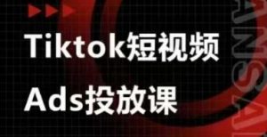 Ads视频投放课，tiktok短视频广告投放课-就爱副业网