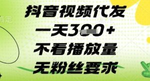 抖音视频代发一天3张+，不看播放量，无粉丝要求【揭秘】-就爱副业网