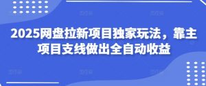 2025网盘拉新项目独家玩法，靠主项目支线做出全自动收益-就爱副业网