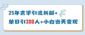 25年国学引流拆解+单日引200人+小白当天就能变现-就爱副业网