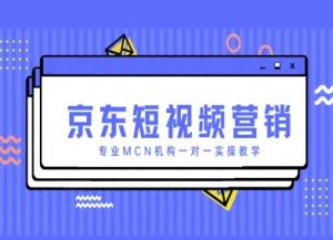 京东短视频营销项目，专业MCN机构一对一实操教学-就爱副业网