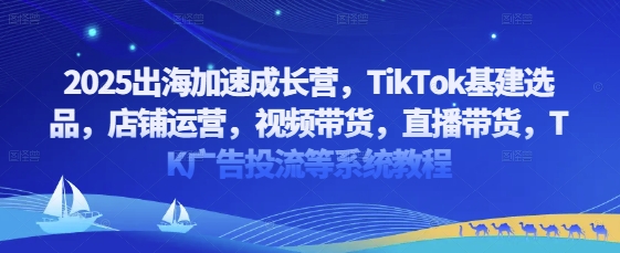 久爱副业网,网赚项目,网赚论坛博客网分享2025出海加速成长营，TikTok基建选品，店铺运营，视频带货，直播带货，TK广告投流等系统教程