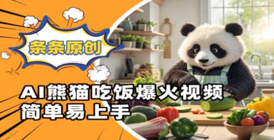 久爱副业网,网赚项目,网赚论坛博客网分享Ai熊猫吃饭爆火视频，条条原创，简单易上手
