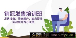 （14203期）销冠 发售培训班：发售 操盘+情商 飙升+卖点 提炼，实战提升百万业绩-就爱副业网