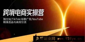 跨境电商实操营：独立站/TikTok/谷歌广告/YouTube，精准选品与高效引流-就爱副业网