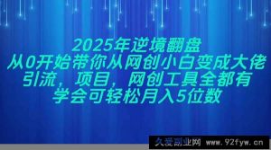 （14473期）2025年逆境翻盘，从0开始带你从网创小白变成大佬，引流，项目，网创工…-就爱副业网