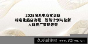 （14522期）2025淘系电商实训班：标准化起店流程，智能计划与拉新，人群推广策略等等-就爱副业网
