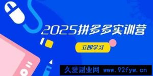 2025拼多多实训营：深度剖析运营关键，助力电商人快速提升-就爱副业网