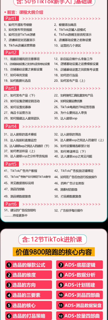 图片[3]-黑马跨境-68节TikTok视频课，57节新手入门+11节进阶课25年4月更新_-就爱副业网