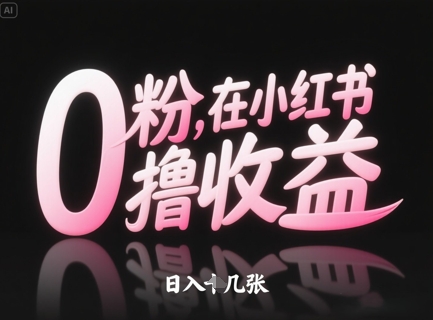 久爱副业网,网赚项目,网赚论坛博客网分享0粉在小红书撸收益，日入几张