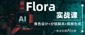 Flora实战课：角色设计+分镜脚本+视频生成，一条龙玩转AI创意-就爱副业网