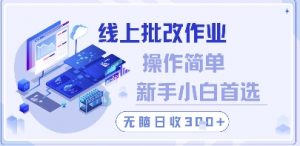 线上批改作业，操作简单新手小白首选，无脑日收300+【揭秘】-就爱副业网