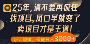 什么？25年你还在疯狂找项目做，醒醒吧，看完这些你全都懂了【揭秘】-就爱副业网