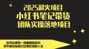 2025超火项目，副业最佳选择，小红书笔记带货团队实操落地项目，，轻松日入5张-就爱副业网