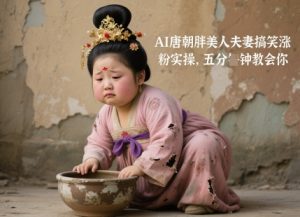 AI唐朝胖美人夫妻搞笑涨粉实操，五分钟教会你-就爱副业网