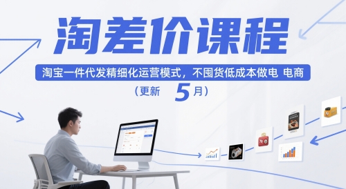 久爱副业网,网赚项目,网赚论坛博客网分享淘差价课程，淘宝一件代发精细化运营模式，不囤货低成本做电商（更新5月）