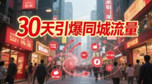 30天引爆同城流量：团购篇 认知篇 流量篇 来客篇 达人篇 老板人设IP篇 投流篇-就爱副业网