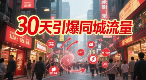 久爱副业网,网赚项目,网赚论坛博客网分享30天引爆同城流量：团购篇 认知篇 流量篇 来客篇 达人篇 老板人设IP篇 投流篇