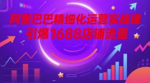 阿里巴巴精细化运营实战课，引爆1688店铺流量-就爱副业网