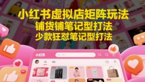 小红书虚拟店矩阵玩法，铺货铺笔记型打法，少款狂怼笔记型打法-就爱副业网