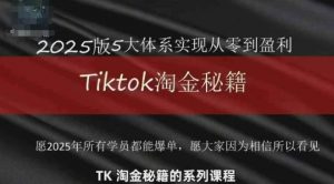 TikTok跨境2025淘金秘籍，​2025TikTok从0到盈利变现-就爱副业网