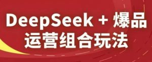 DeepSeek+爆品运营组合玩法，2025淘系精品课-就爱副业网