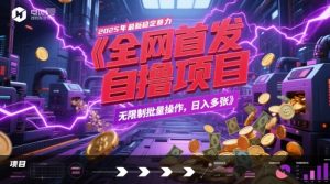 全网首发，2025年最新稳定暴力全自动自撸项目，无限制批量操作，日入多张【揭秘】-就爱副业网