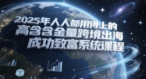 2025年人人都用得上的高含金量跨境出海成功致富系统课程-就爱副业网