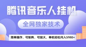 2025腾讯音乐挂G项目，全网独家技术，全新玩法，轻松月入5k+【揭秘】-就爱副业网