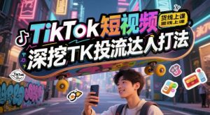 TikTok短视频带货线上课，深挖TK投流达人打法-就爱副业网