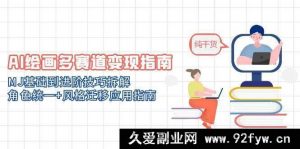 （14797期）AI艺术创作全攻略：从新手到高手的绘画变现技巧，角色塑造与风格融合秘诀-就爱副业网