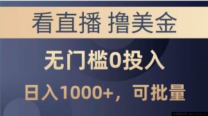 （14777期）独家揭秘：零成本直播赚美金秘诀，日赚过千，快速复制模式-就爱副业网