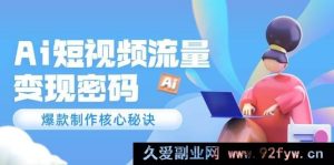 AI 短视频流量秘籍，热门制作关键要点，120 万实例深度剖析-就爱副业网