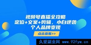 （14819 期）视频号直播全指导，定位及文案剪辑，小白逆袭打造个人品牌-就爱副业网
