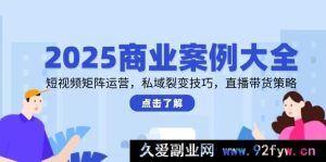 （14916 期）2025 商业案例全览，短视频集群运营，私域爆涨技巧，直播带货方略-就爱副业网