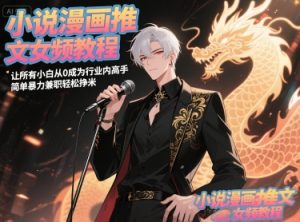 小说漫画推文女频教程，让所有小白从0成为行业内高手，简单暴力兼职轻松挣米-就爱副业网