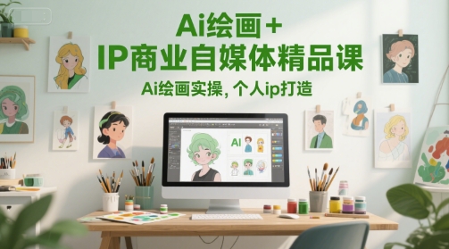 久爱副业网,网赚项目,网赚论坛博客网分享Ai绘画+IP商业自媒体精品课，Ai绘画实操，个人ip打造