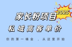 家长粉项目，一个可以长期变现暴利项目，私域高客单价，轻松完成你的人生第一桶金-就爱副业网